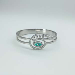 Bracelet tendance en acier inoxydable 316L plaqué or PVD, motif œil porte-bonheur, pour femme, accessoire de bijouterie - Product Image 1