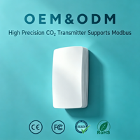 Moniteur de CO2 d'intérieur précis, technologie NDIR suédoise, capteur Senseair S12, indice de protection IP30, sortie 4-20mA, Modbus RS485 pour bâtiments intelligents
