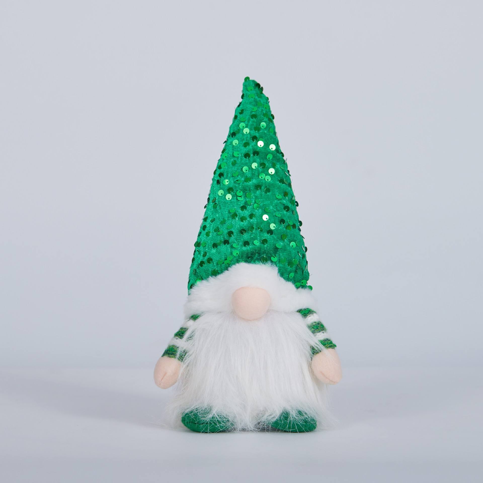 sequins with lights faceless doll green