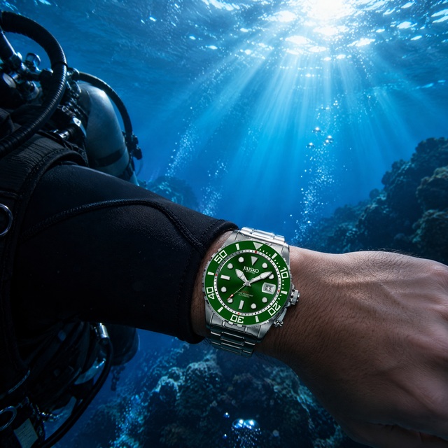 Customization 30 ATM NH35  Automatic Movement Mechanical Watch Titanium Case Luminous Dive Watch