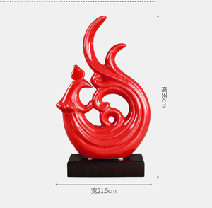 2023 Ceramic Fire <span class=keywords><strong>Phoenix</strong></span> mobile TV creativo decorazione moderna portico Wine <span class=keywords><strong>Phoenix</strong></span> Statue Cabinet Decoration - Product Image 4