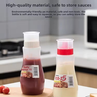 Bouteille de sauce tomate en gros, bouteille de vinaigrette, bouteille graduée pour épices, outils de pâtisserie