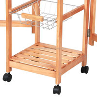 Chariot de Service de cuisine pliable en bois pour maison hôtel Restaurant