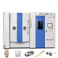 Machine de revêtement sous vide PVD automatique AsiaLink PLC avec pompe à moteur pour bracelets, chaînes de cheville, bijoux imitation, placage couleur or pour la vente au détail