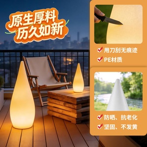 Lámpara Solar Decorativa con Forma de Gota de Agua para Jardín, Piscina, Exterior, con Control de Luz Ambiental - Product Image 2