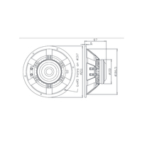 Haut-parleur professionnel HIPOWER en néodyme métallique 8'' de gamme moyenne 200W pour Line Array L08-B2150