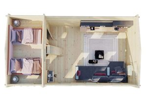 Casetta in Legno Prefabbricata Direttamente dalla Fabbrica - Ampio Studio da Giardino Resistente alle Intemperie, Facile Montaggio - Product Image 4