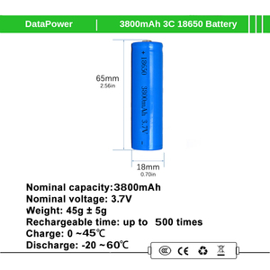 Customized Cylindrical Lithium Ion <strong>Batteries</strong> 3.7V BMS <strong>18650</strong> <strong>Battery</strong> 3.7v <strong>3800mah</strong> <strong>18650</strong> <strong>Battery</strong> - Product Image 2