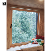 Ventanas Oscilobatientes con Marco de Madera para Viviendas, Ventanas de Aluminio con Rotura de Puente Térmico y Doble o Triple Acristalamiento, NFRC