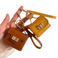Porte-clés mini sac élégant en cuir PU, breloque mini sac à main, pendentif sac femme, porte-clés personnalisé avec logo, cadeau