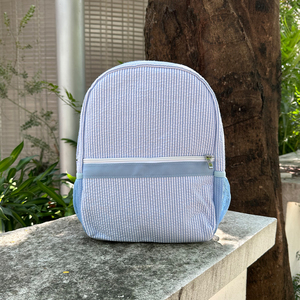Zaino per bambini blu Seersucker da 25 pezzi zaino per bambini da bambino zaino per bambini in età prescolare - Product Image 4