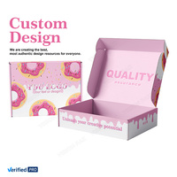 Boîte rose pour beignets, design personnalisé, édition limitée pour les fêtes, emballage alimentaire pour 3, 6 ou 12 sushis, boîtes cadeaux en papier gaufré