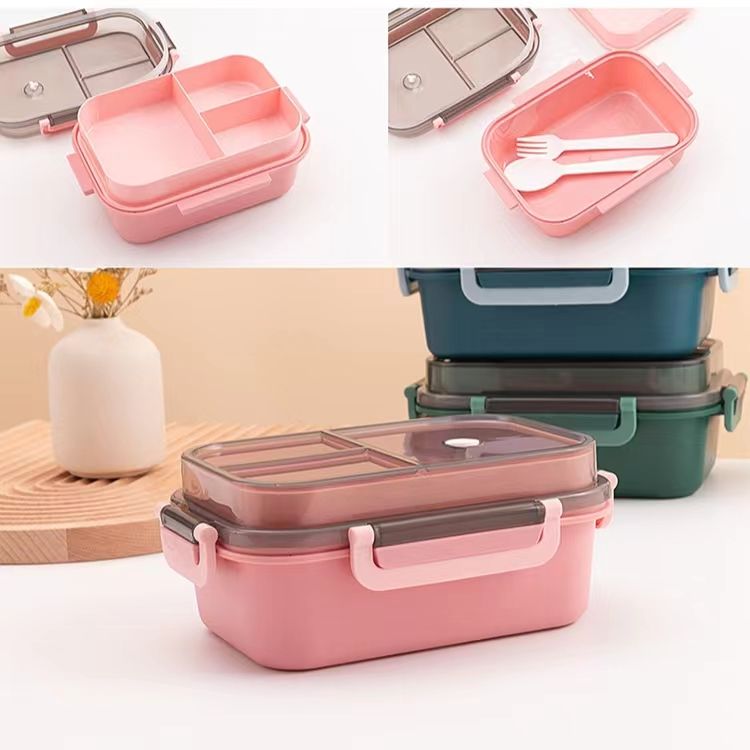 Kawaii Bento Lunch Box Double Layers 1250ml Cute for Kids Girls