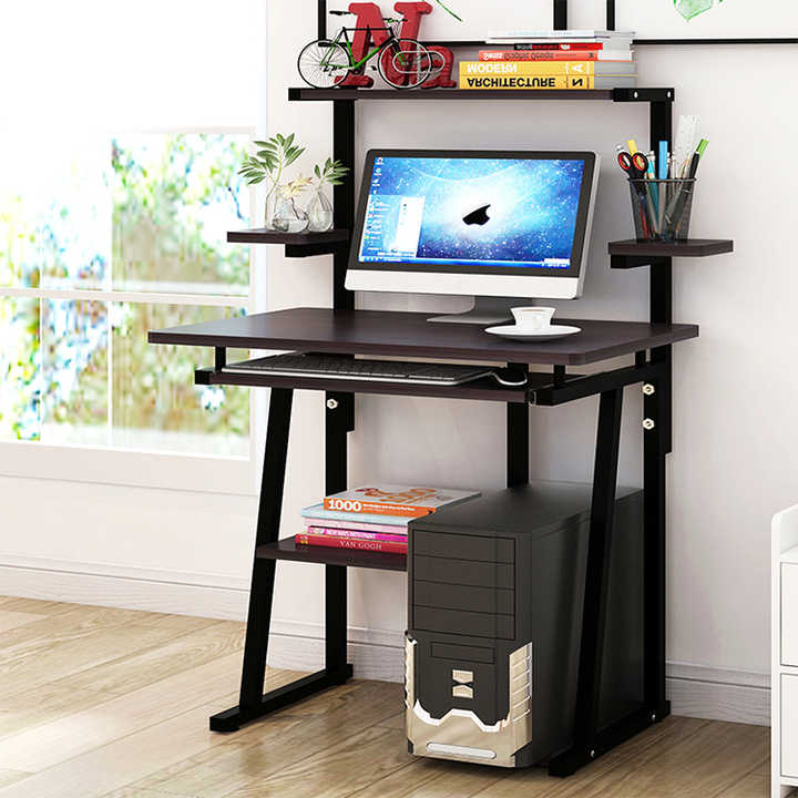 Office Study Big Metal and Wooden Computer Table Stand Desktops KC ...