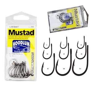 Mustad Hoodlum Live Bait Hook 10827NP-BN Norway Saltwater Fishing Hooks  Saltwater