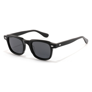 Modern Rectangle Full Rim Sunglasses Solid Black Frame Resin Lens Anti-Uv Protection Men Adults - Product Image 5