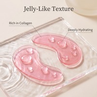 Masque pour les yeux en gelée de collagène rose PDRN, best-seller transfrontalier, 6 paires de patchs oculaires roses, réduction des gonflements, éclaircissant, pour tous types de peau