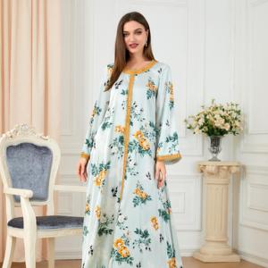 Elegante Vestido Abaya Musulmán Turco de Dubái, Hiyab, Largo hasta el Suelo, Manga Larga, Conjunto de 2 Piezas para Fiesta de Noche, Gran Venta - Product Image 3