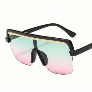 Hot Selling Fashion Newest Flat Top Gradient Sunglasses <b>Large</b> <b>Frame</b> Lady Sunglasses UV400 Oversized Square Sunglasses Women - Product Image 5