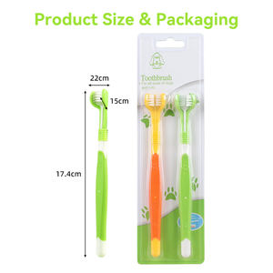 Cura dentale per animali domestici 3 testine morbide denti pulizia cane e gatto spazzolino da denti - Product Image 6