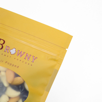 Sachet de rangement en plastique transparent refermable de qualité alimentaire avec fenêtre pour pop-corn, noix et snacks – Pochette à fermeture éclair verticale