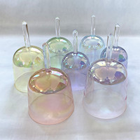 Cosmic Light Chakra Color ensemble de bol chantant en cristal avec poignée pour bain de son de guérison