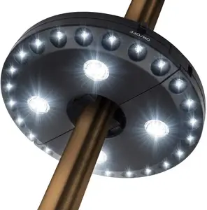 الباحة مصباح مظلة 3 وسائط سطوع اللاسلكي 28 أضواء ليد في 200 لومن-4 × AA بطارية تعمل ، مظلة ضوء القطب ل Pa