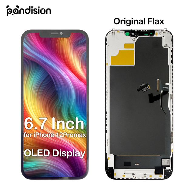 Pandision 6.7" OLED Display Touch Screen Digitizer Assembly for 12 Pro Max Mobile Phone 1 Year 700-900 Nit Luminance