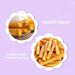 Dễ dàng hoạt động của nhãn hiệu thép không gỉ CHURROS Máy làm 5L Phễu Tây Ban Nha fritter đùn với 6L + 6L Nồi Chiên Điện - Product Image 5