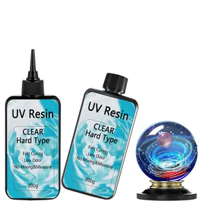 UV-Hars 200G Opgewaardeerde UV-Hars Kit Hard Type Kristalhelder Ultraviolet Uithardende UV-Epoxyhars Voor Het Maken Van Ambachtelijke Sieraden