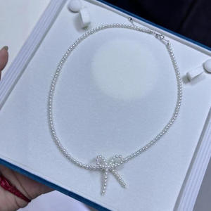 Collar de Perlas Naturales de Alta Calidad, Multiusos, 10-9 mm, Casi Redondas, con Defectos, Cadena para Suéter al por Mayor - Product Image 1