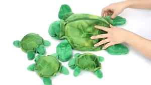 Tartaruga di mare animale di peluche con bambini mamma tartaruga peluche con tasca con cerniera