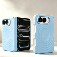 Coque de téléphone antichoc intégrée en silicone liquide souple à motif ondulé pour iPhone 18 Duo