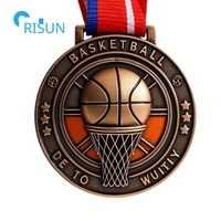 Fabrication de médailles de basket-ball de compétition sportive en émail doux 3D personnalisées Médailles de médaillon Cintre de médaillon Médailles de basket-ball personnalisées