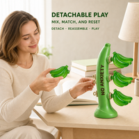 Jouet sensoriel détachable en forme de banane, souple, à remontée lente, apaisant et anti-stress