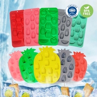Food Grade Huishoudelijk Fruit Ananas Siliconen Ijsblokje Bakje 8 Raster Siliconen Ijsblokje Ijsblokje Siliconen Bakjes