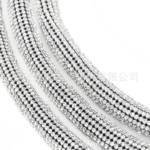 Cuerda de malla de aluminio con 12 filas de diamantes de imitación de 1.2 cm para accesorios de ropa, joyería y bricolaje - Product Image 5