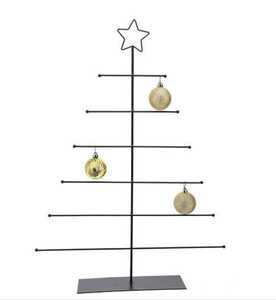 Black Metal Frame Christmas <b>Tree</b> <b>Stand</b> Tiered Hanging <b>Tree</b> Display <b>Stand</b> for Home Hotel Farmhouse Decor - Product Image 2