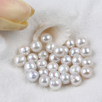 Perles d'eau douce naturelles blanches Edison de 8 à 9 mm, perles en vrac
