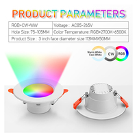 Vente en gros, lampe magnétique intelligente, éclairage Commercial, Aluminium encastré, Led RGB, Downlight