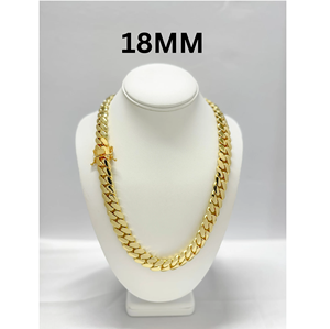 Cadena Cubana de Miami de Plata de Ley 925 Chapada en Oro de la Mejor Calidad, Joyería Hip Hop, 10-24 mm, Todos los Tamaños Disponibles a Bajo Precio - Product Image 6