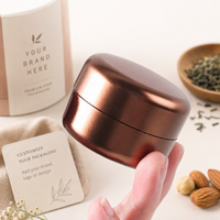 Boîte en métal ronde personnalisée en aluminium avec couvercle à vis pour l'emballage alimentaire, cosmétique et chimique, logo imprimé, OEM, vente en gros, usine