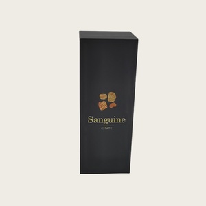 Luxury Single Bottle Wine Box Custom Gold Foil Logo Rigid Board <b>Gift</b> Packaging UV Coating Kraft Magnet Shape Matt Lamination - Product Image 1