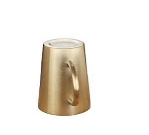 แก้วกาแฟสแตนเลสสีทองคุณภาพสูงพร้อมหูจับ - Product Image 3