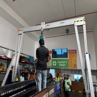 Grue à portique manuelle en aluminium avec palan