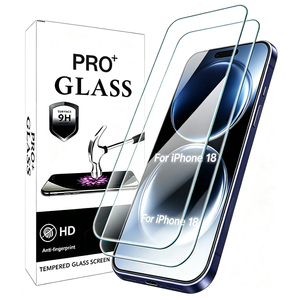 กระจกนิรภัยแบบโค้ง 3 มิติ พรีเมียม สำหรับ <span class=keywords><strong>iPhone</strong></span> 18 17 <span class=keywords><strong>Pro</strong></span> Max 17e 16 15 Plus 14 <span class=keywords><strong>Pro</strong></span> 13 12 <span class=keywords><strong>Pro</strong></span> 11 Xr 7 8 Plus ฟิล์มกันรอยหน้าจอ - Product Image 1