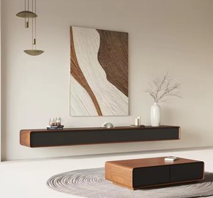 Meuble <span class=keywords><strong>TV</strong></span> <span class=keywords><strong>mural</strong></span> flottant blanc de luxe 2026 – Unité multimédia murale tendance et peu encombrante pour la vente en gros - Product Image 2