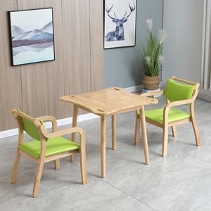 Juego de Mesa y Sillas de Madera Maciza para Personas Mayores, Rectangular de 120 cm, para Residencias de Ancianos, Apartamentos e Instituciones de Atención Médica - Product Image 4