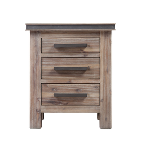 Mesita de noche de madera maciza de pino de la marca ATLAS Best Seller, muebles de dormitorio de diseño personalizado, paquete estándar para uso en apartamentos - Product Image 2