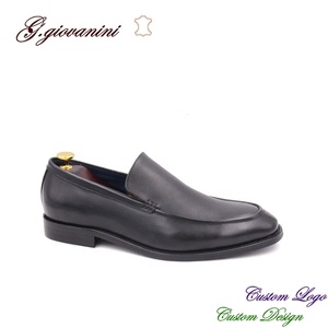 Chaussures habillées en cuir noir de luxe de haute qualité, personnalisables avec logo et design sur mesure, pour hommes professionnels, idéales pour le bureau et les mariages. - Product Image 1